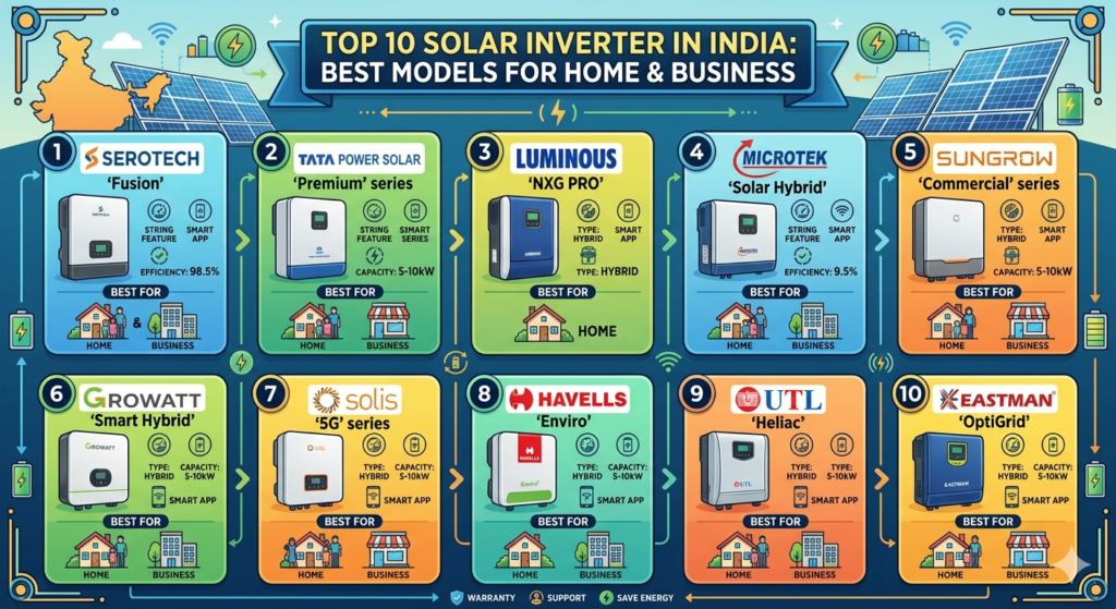 Top 10 Solar Inverter in India: Best Models for Home & Business Top 10 Solar Inverter in India
